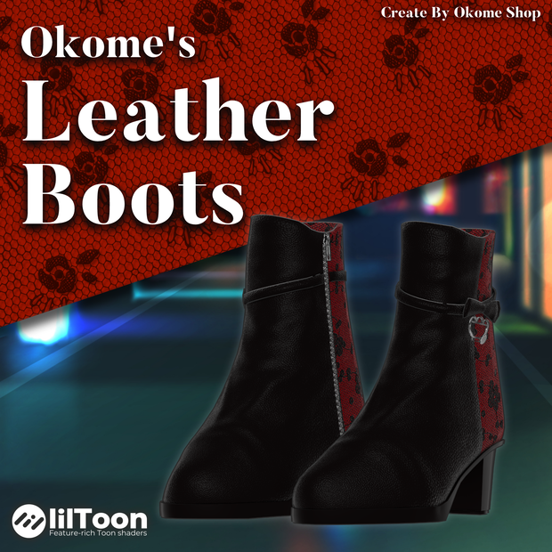 【46アバター対応】Okome's Leather Boots【VRC想定】