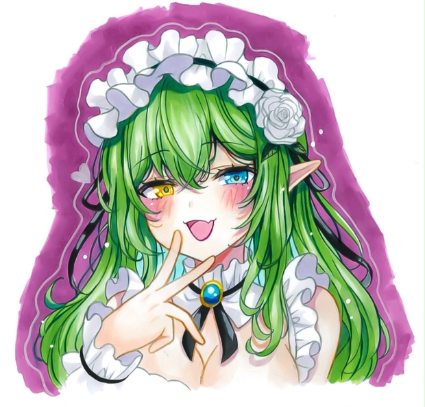 手描きイラスト オリジナルイラスト コピック （手描きイラスト  