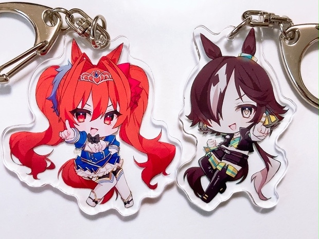 ウマ娘 ラバー蹄鉄付き アクリルキーホルダー ダイワスカーレット ウオッカ