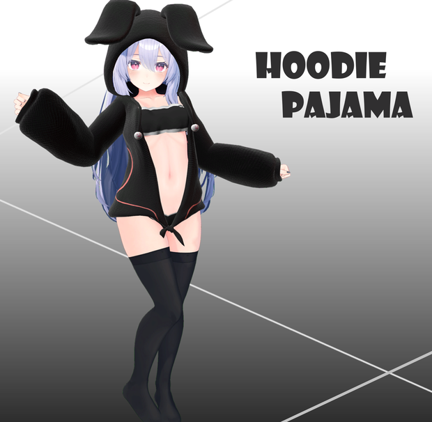 【桔梗(kikyo)】フードパジャマ(HoodiePajamas)1.2