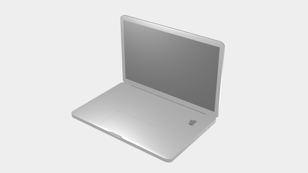 【3Dモデル】ENTERキーしかないスタイリッシュなノートPC【無料】