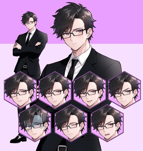 【立ち絵】スーツの青年03【男性】