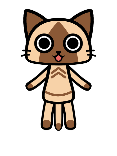 MH Palico Live2d rigged model