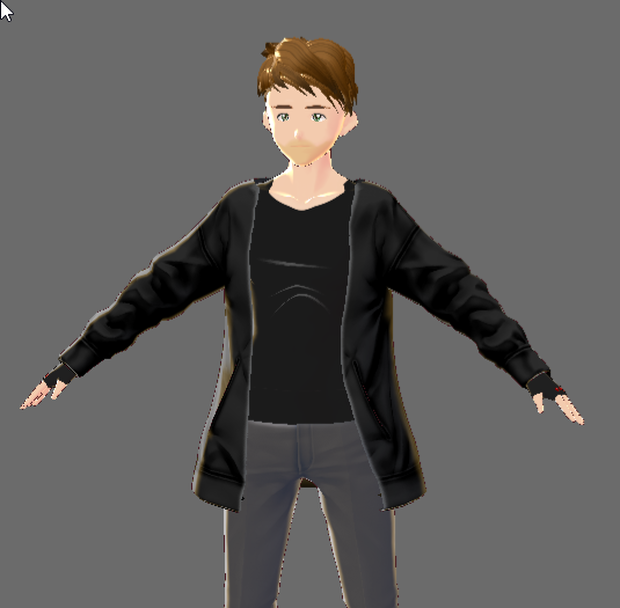 VRoid Studio Templates: Open Hoodie & Undershirt (skin layer)