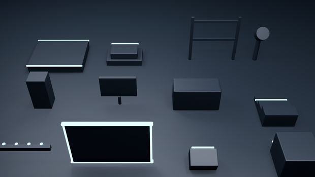 【Roblox対応】ネオン ステージ プロップ パック（12点・軽量GLB｜非AI Blender｜スクリプト無し）