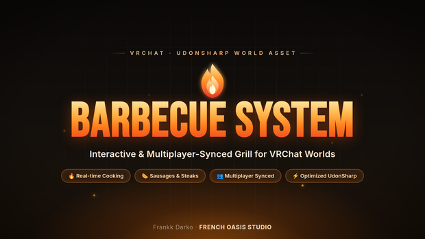 [VRChat Asset] Barbecue System — Interactive Grill / インタラクティブなバーベキュー