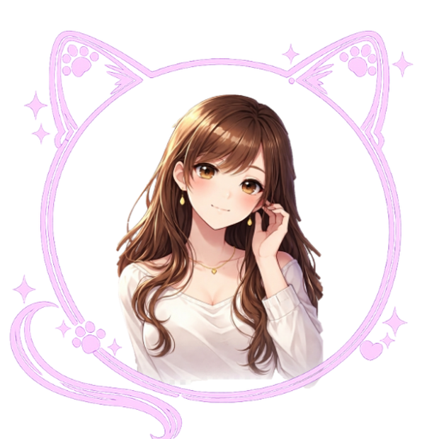 🐾 猫モチーフ 円形フレーム｜８点セット（PNG・背景透明）