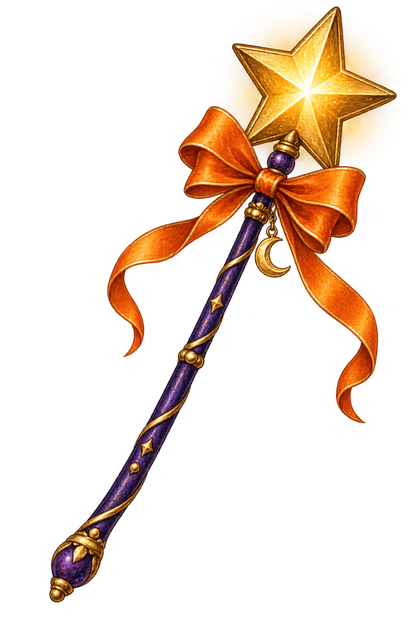無料版｜ハロウィン素材　星の魔法ステッキ