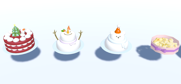 X-mas Objects Package(foods and drinks, 8pieces)