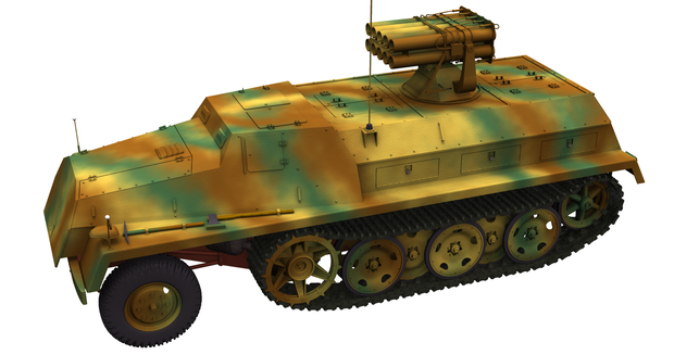 【Shade3D】重国防軍牽引車(sWS) 15cm Panzerwerfer42搭載型