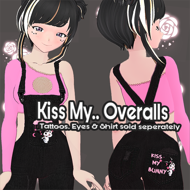 VRoid Clothes - Kiss My... Jean Overalls - 2D & 3D version