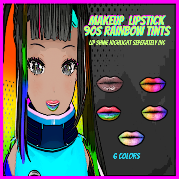 VRoid Lipstick - Makeup - Rave Party Colorful Lips