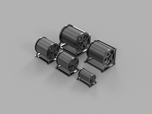 【STLデータ】1/350　日本海軍 ワイヤーリール  IJN Wire Reels