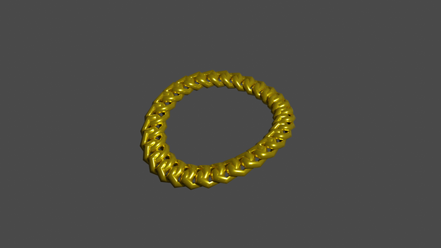 3D　ゴールドネックレス　アクセサリー　金
