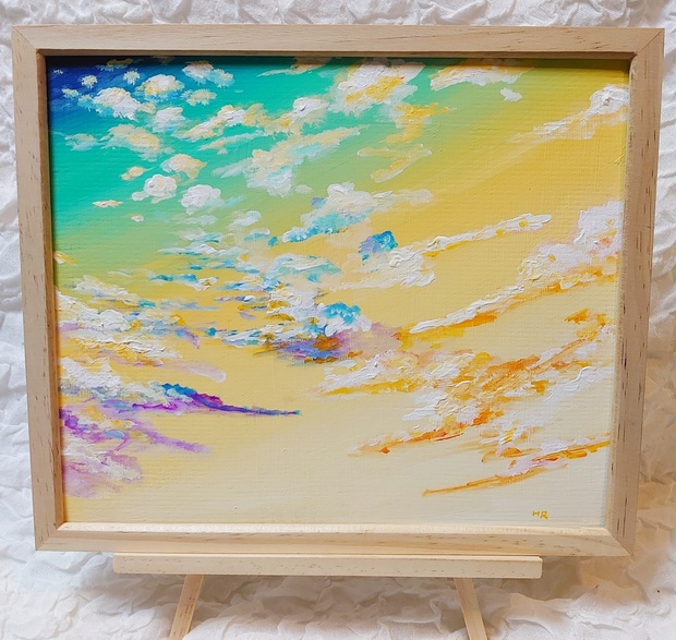 油絵 絵画【朝焼けの空】 - arashi1783 - BOOTH