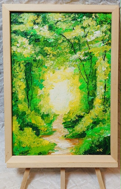 油絵 絵画 【森のトンネル】 - arashi1783 - BOOTH