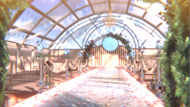 [Warudo PRO/URP Environment] Wedding hall (Day)
