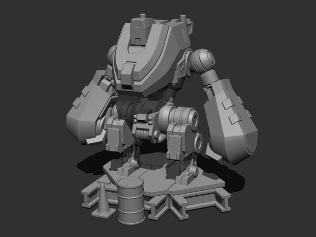 ［STLデータ］1/72 オリジナルロボット「ベーしっく」