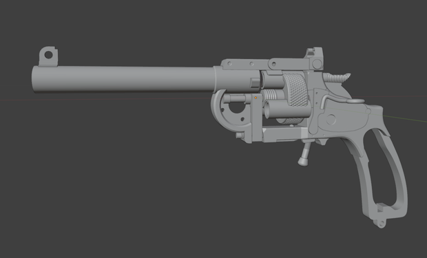 Metro Exodus Revolver craft kit cosplay STL 3Dmodel