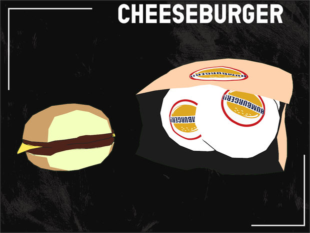 【VRChat想定・MA対応】食べれるチーズバーガー