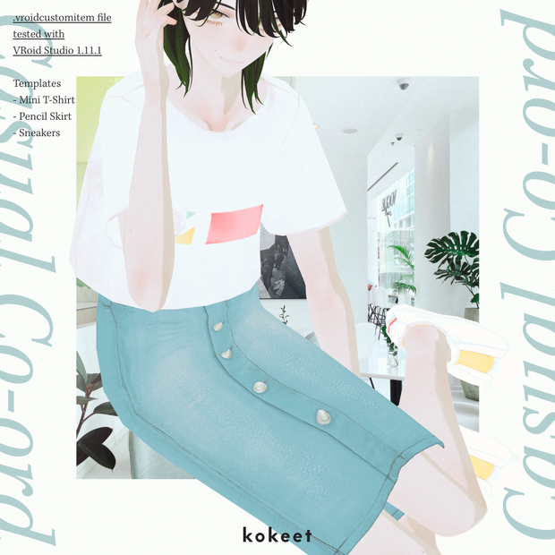 無料 | Casual Co-ord #VRoid #kokeet