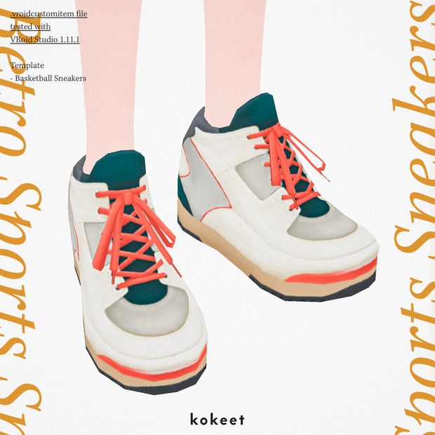 Retro Sports Sneakers #VRoid #kokeet