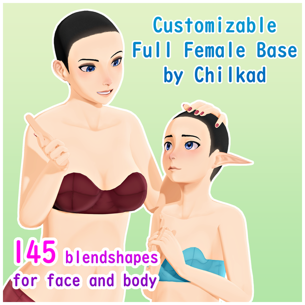 Customizable Full Female Base 【PMX】