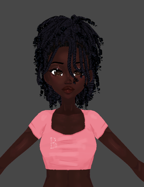 Messy braid bun (.Vroid Custom Item)