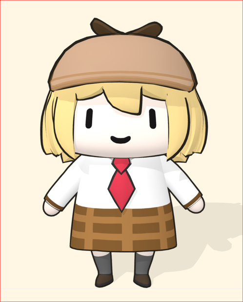 Smol Ame - Amelia Watson, HoloMyth 3D Model VRCHAT Girl vtuber 3D Character