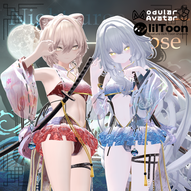 【夏限定！超ビッグセール中💙23アバター以上対応】3D衣装『Nightsurge Eclipse Outfit』【VRChat想定】#Millenoa