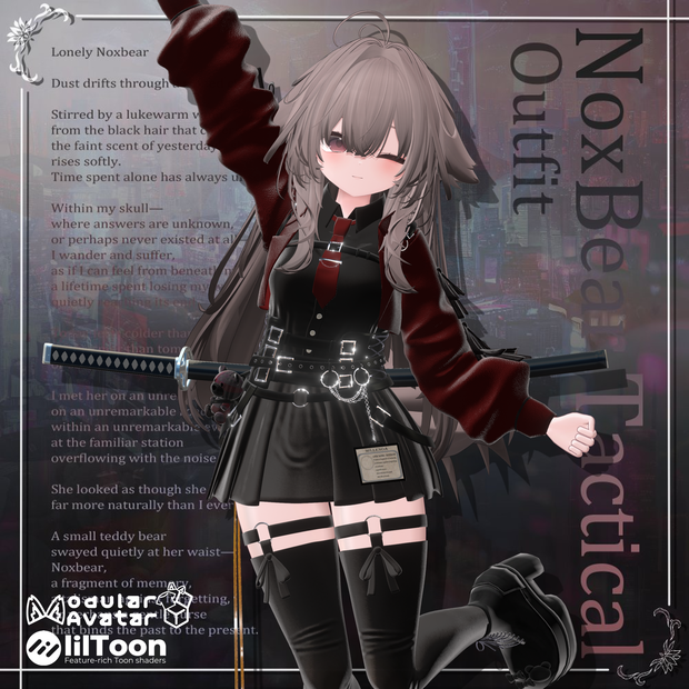 【21アバター以上対応💖】3D衣装『NoxBear Tactical Outfit』【VRChat想定】 #Millenoa
