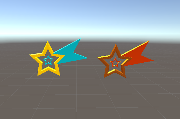 【3D小物】流れ星の髪飾り