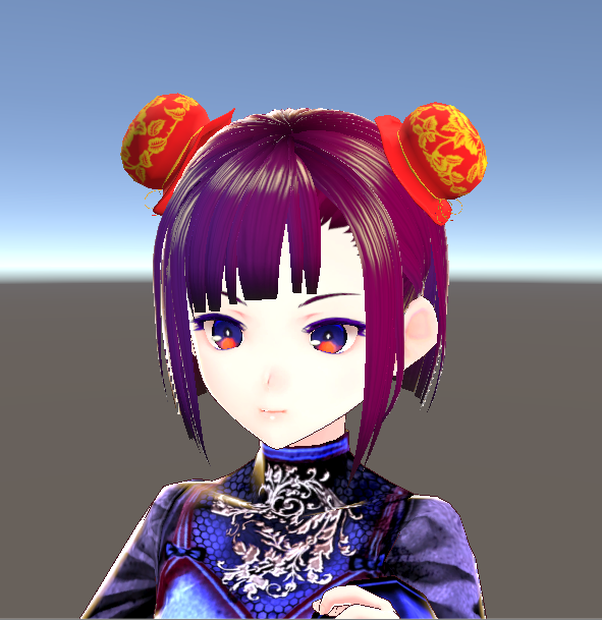 【3D小物】中華風シニヨンキャップ