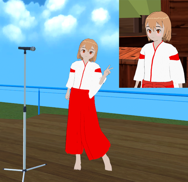 巫女さんアバター（VRM）