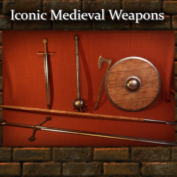 【3Dモデル】 Iconic Medieval Weapons Pack（中世武器パック）