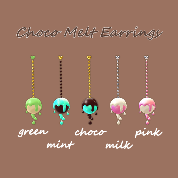 とろ～りチョコイヤリング // Choco Melt Earrings