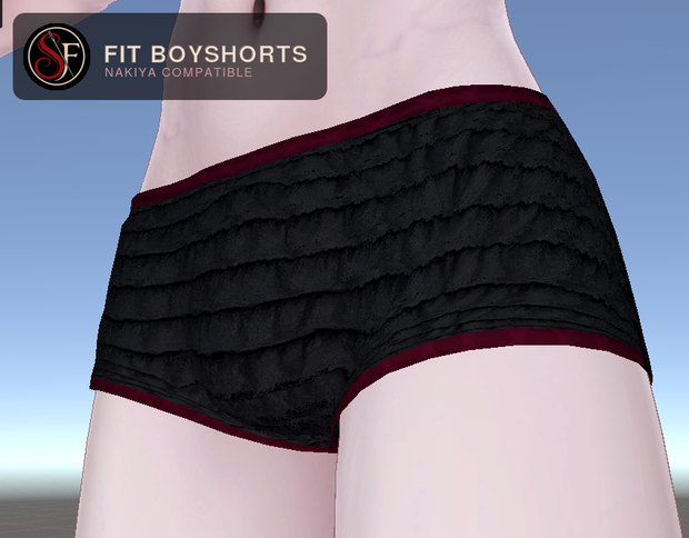 【泣夜対応】Fit Boyshorts / フリル付きボーイショーツ【SAJA FORM】