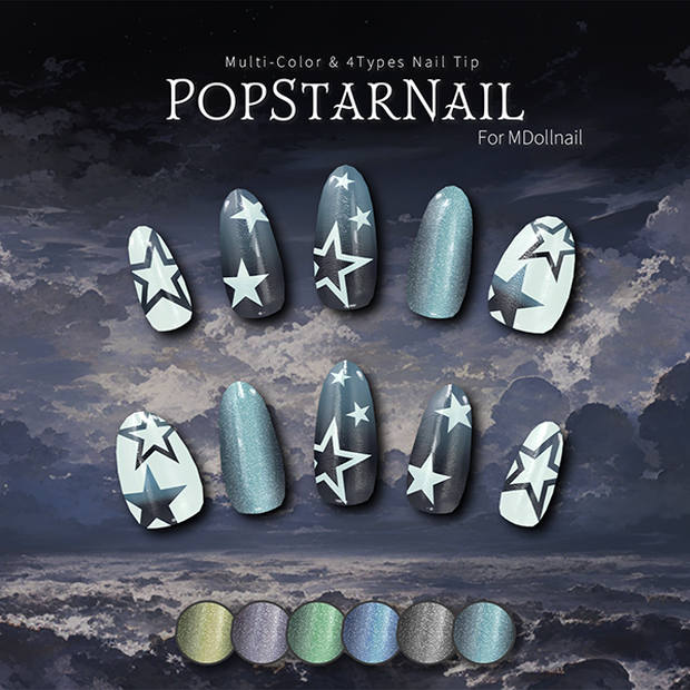 【かんたん着用】PopStarNail【VRネイルチップ】【MDollnail対応】#あんらぼぶい