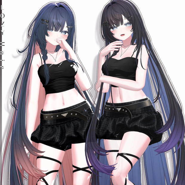 【12 avatars】【VRC Hair】♥ Lozy Hair ♥