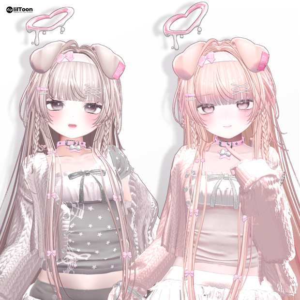 🐶【11 avatars】【VRC Hair】♥ Classic Long ♥
