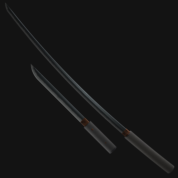 Shirasaya Katana and Tanto combo pack 