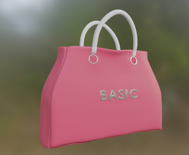 バッグ　かばん　3Dモデル　3Dmodel　unity ピンク