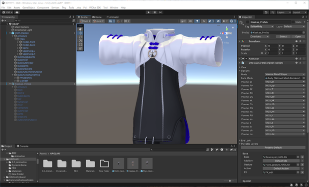 Constraint説明用のHaolan（服とArmatureとAvatardinamicsだけ）