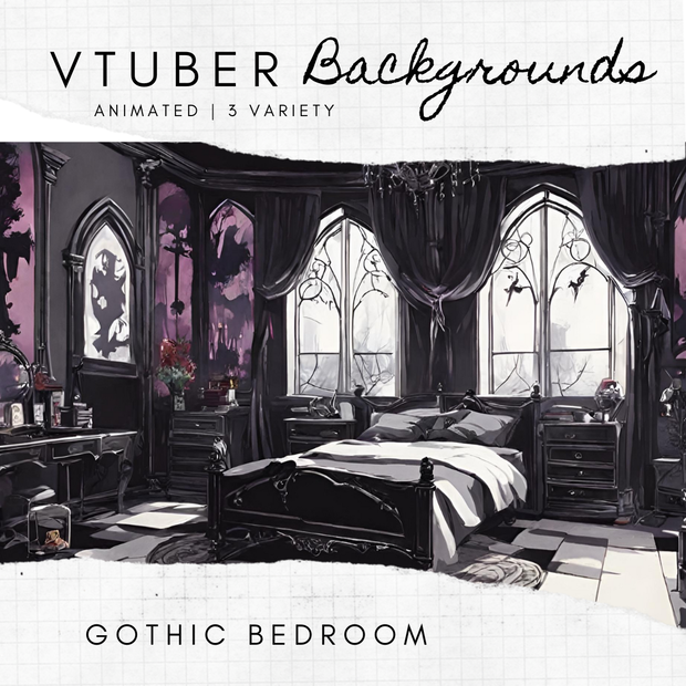 Animated Vtuber Background Twitch Overlay Cozy Winter Christmas Bedroom Looped Kawaii Streaming