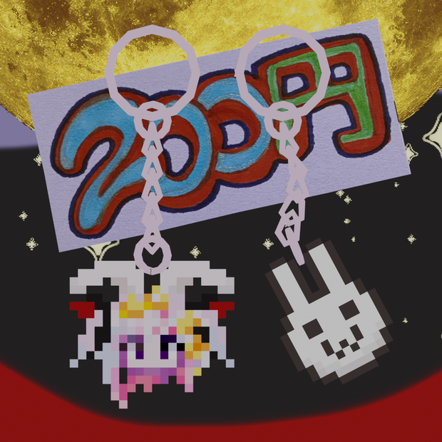 Reinii Rabbit and Drizzle Keychains!　(3D ASSETS / 3D素材DL)