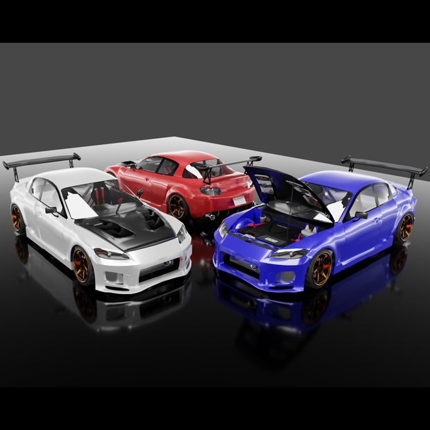 [無料]おにぎり回して走ってそうな車 VRX-8[3Dモデル]