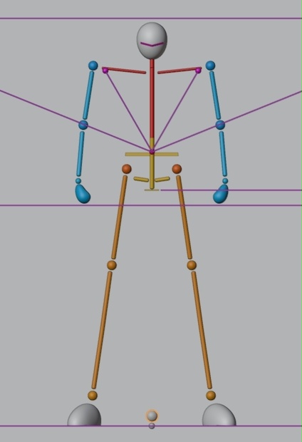 01キャラクターロボ用ホネホネデータ（Blender)