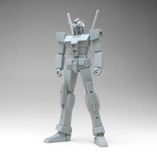 ファーストガンダム像Ver1.2b2(胴短タイプ）、頭長150mmモデル、3Dプリント用stlデータ(取付穴あり版）、3Dプリント用stlデータ