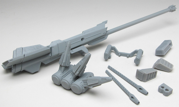 デリシャスガンダムタイプBの武装パーツ各種、3Dプリント用stlデータ