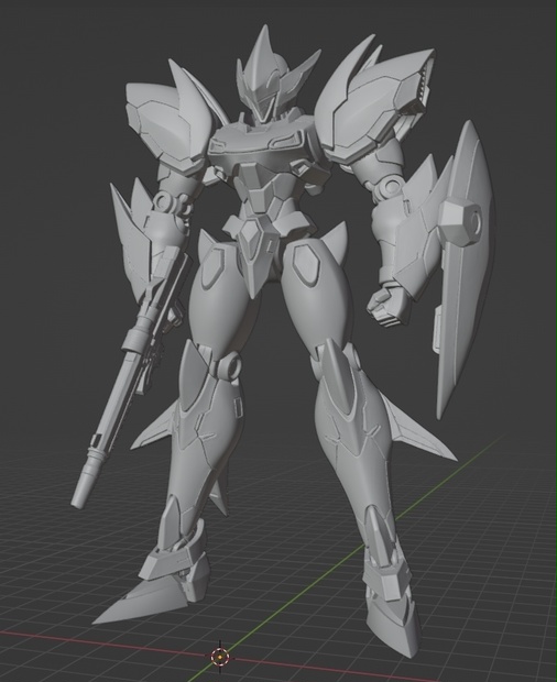 オリジナルロボ像F 頭長150ミリ、3Dプリント用stlデータ（AI活用）*プリント未確認データ*